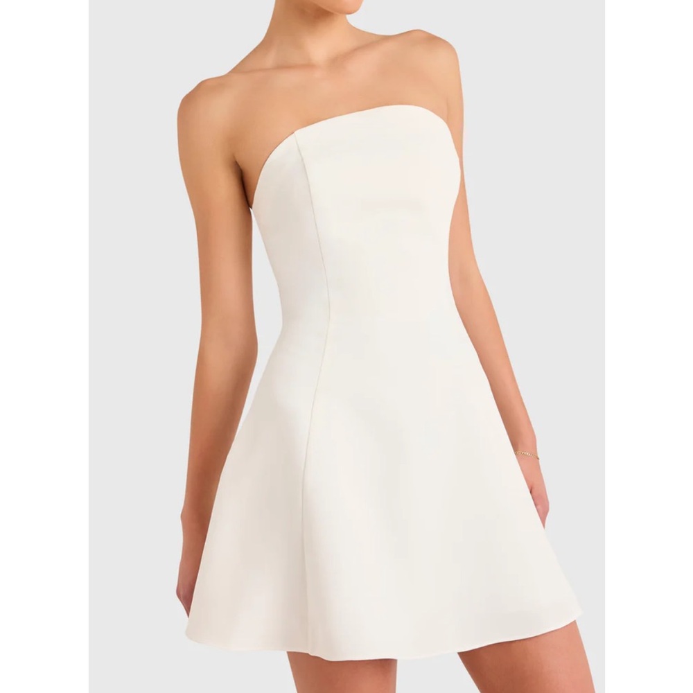 Elegant Strapless White Dress Amanda Uprichard